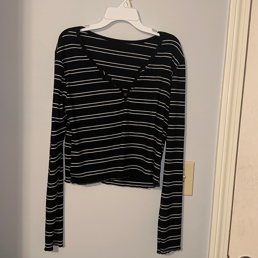 Shein Long Sleeve Striped Top